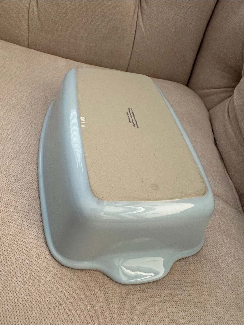 NWOT 8 x 6 x 2.25” Light Blue Stoneware Baking Dish Made in Portugal